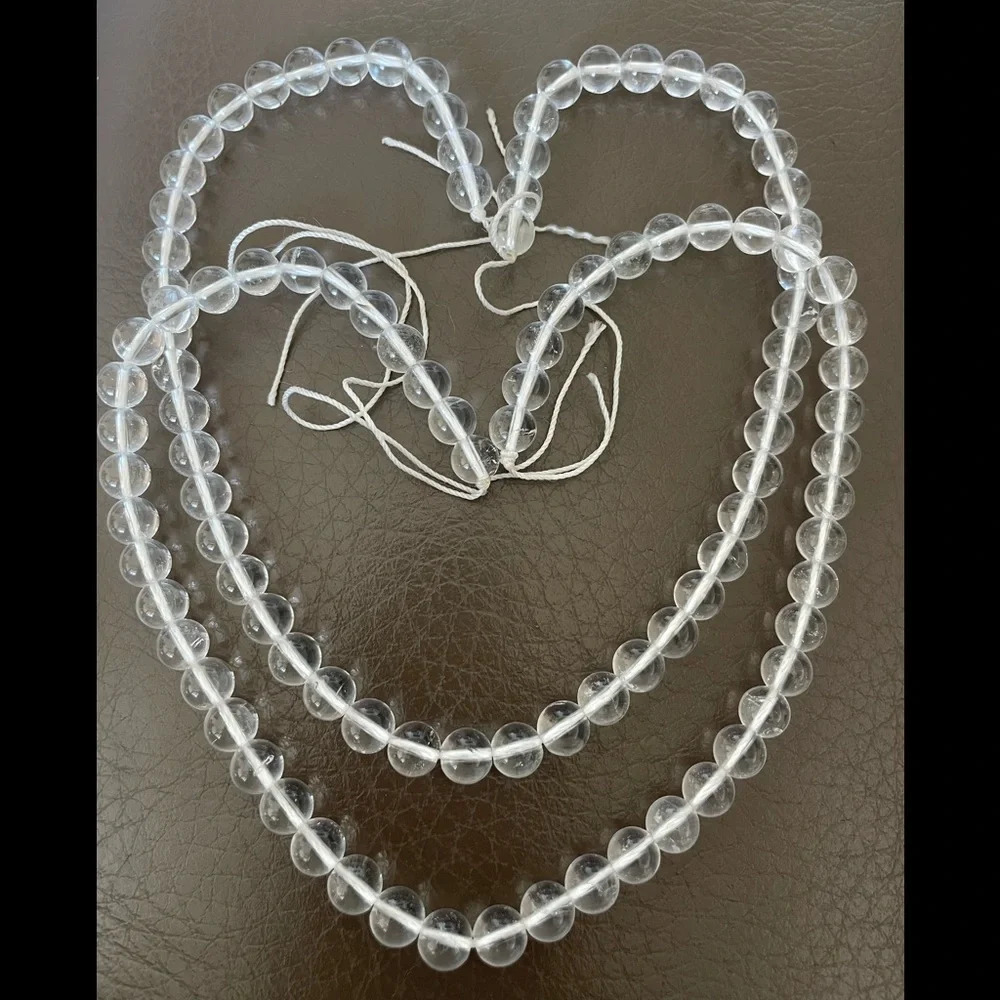 Two Included Quartz Crystal Unstrung Beads - Picture 1 of 3